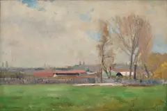 Pejzaż by Jan Stanisławski, olej, płótno, sold Dec 2016