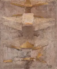 IMPERIA by Aleksander Kobzdej, 1960, tech. mieszana, płótno, sold Dec 2016