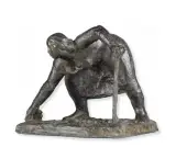 OGRODNICZKA by Stanisław Horno-Popławski, 1953, brąz patynowany, sold Dec 2016