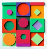 Victor Vasarely, SALGO, 1967, drewno, olej