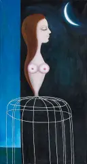 Edward Krasiński, BEZ TYTUŁU, 1956, olej, płótno