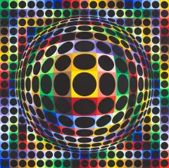 Victor Vasarely, VEGA-ORION, 1971, akryl, płótno