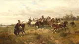 Ludwik Gędłek, DZIKIE KONIE, olej, płótno