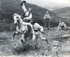 Zygmunt Ajdukiewicz, SWAWOLA ( ZALOTY), olej, tektura