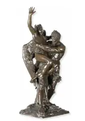 Cyprian Godebski, GENIUSZ I SIŁA BRUTALNA, 1888, brąz patynowany