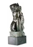 SYRENKA WALCZĄCEJ WARSZAWY by Stanisław Horno-Popławski, odlew z brązu wg. gipsu z lat 40. XX wieku, brąz patynowany, sold May 2017