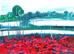 MAKI by Edward Dwurnik, 2016, olej, płótno, sold May 2017
