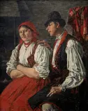 Stanisław Witkiewicz, Zaloty, 1892, olej, płótno