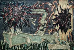Jerzy Tchorzewski, OBRAZ Z.1, 1959, technika własna, płótno
