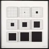 SERIA 12 by Ryszard Winiarski, 1976, akryl, drewno, płyta, sold Oct 2017