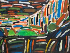 Tadeusz Dominiku, PEJZAŻ, 1979, akryl, płótno