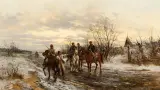 Ludwik Gędłek, Patrol powstańczy, olej, płótno