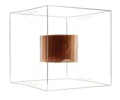 Piotr Kowalski, CUBE NR 10 (CG1967-Q), 1967, stal nierdzewna, pleksiglas