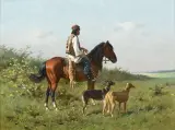 Wladislaw Szerner, Myśliwy, olej, deska