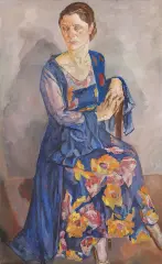 Mela Muter, PORTRET DAMY W WIECZOROWEJ SUKNI, 1930, olej, płótno