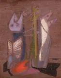 Jankel Adler, Martwa natura, 1943, olej, płótno