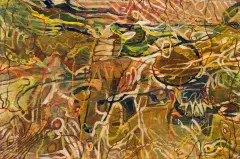 KOMPOZYCJA by Erna Rosenstein, 1965, olej, deska, sold Mar 2018