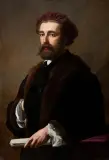 Jerzy Andrzej Mniszech, PORTRET MĘŻCZYZNY, 1858, olej, deska