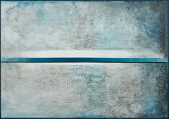 Danuta Lewandowska, Błękitne formy, ok. 1967, tech. mieszana, płótno