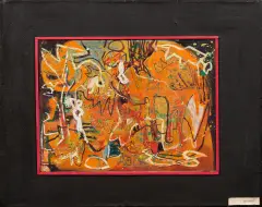 Erna Rosenstein, Indianie, lata 50-te XX w., olej, karton, płótno