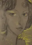 Stanisław Ignacy Witkiewicz, Portret Janiny Turowskiej-Leszczyńskiej, 1931, pastel, papier