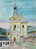 Kościół w Muszynie by Nikifor Krynicki, sold Nov 2018