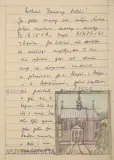 List proszalny z autoportretem Nikifora przed kościołem w Tyliczu by Nikifor Krynicki, sold Nov 2018