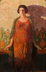 Portret secesyjny by Franciszek Urbański, 1924, olej, płótno, sold Dec 2018