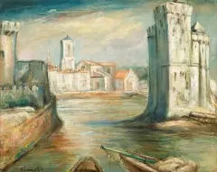 Roman Kramsztyk, Pejzaż z la Rochelle, lata 30. XX w., olej, płótno