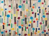 Bez tytułu by Tadeusz Dominiku, lata 80. XX w., akryl, płótno, sold Dec 2018