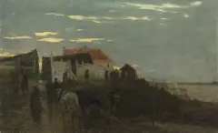 Maksymilian Gierymski, Nad Wisłą, 1873, olej, płótno