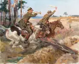 Nie strzelać! by Wojciech Kossak, 1928, olej, płótno, sold Mar 2019