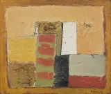 Aleksander Kobzdej, Kompozycja, 1957, olej, płótno