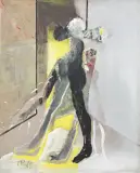Teresa Pągowska, Kobiety, 1988, olej, płótno