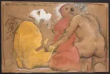 Paskudztwo świata po upadku antyku by Franciszek Starowieyski, 2008, pastel, papier, sold Mar 2019