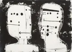 Zdzisław Beksiński, Kompozycja, lata 1957-58, monotypia, papier