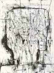 Zdzisław Beksiński, Kompozycja, ok. 1956-59, monotypia, papier