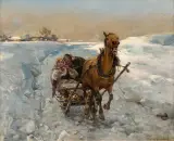 Alfred Wierusz-Kowalski, Sanna (Jazda w kopnym śniegu)