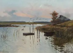 Józef Chełmoński, Kaczki nad wodą, 1886, olej, płótno