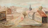 Tadeusz Makowski, Pejzaż z Normandii, ok. 1926-27, olej, płótno