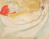 Leon Chwistek, Śniadanie, 1921, akwarela, ołówek, papier