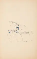 Leon Chwistek, W kąpieli, pióro, tusz, papier