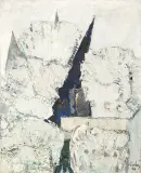 Aleksander Kobzdej, Biały teatr, 1963, olej, płótno