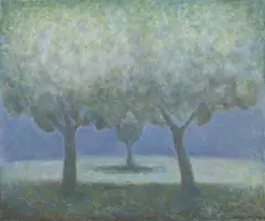 Jerzy Mierzejewski, Drzewa 2 + 1, 2000, olej, płótno