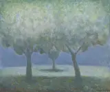 Jerzy Mierzejewski, Drzewa 2 + 1, 2000, olej, płótno