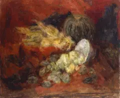Martwa natura z figami by Eugeniusz Eibisch, po 1930, olej, płótno, sold Oct 2019