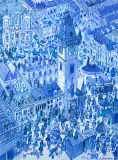 Praga-ratusz by Edward Dwurnik, 2008, olej, płótno, sold Oct 2019