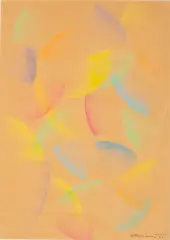 Kompozycja by Henryk Berlewi, 1961, pastel, papier, sold Oct 2019