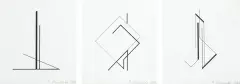 Tryptyk geometryczny by Henryk Stażewski, 1984, serigrafia, papier, sold Oct 2019
