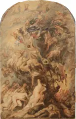 Aleksander Gierymski, Mały Sąd Ostateczny wg P.P. Rubensa, 1868, olej, płótno, tektura
